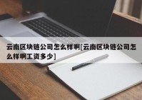 云南区块链公司怎么样啊[云南区块链公司怎么样啊工资多少]